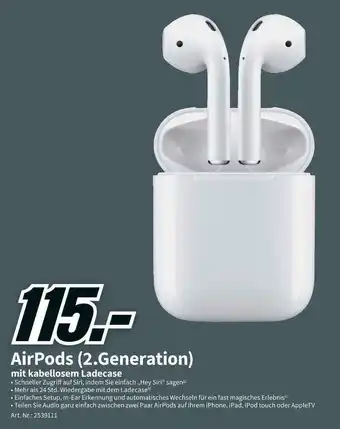 MediaMarkt Apple airpods (2.generation) Angebot
