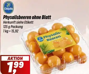 Simmel Chiquita Physalisbeeren ohne Blatt Angebot