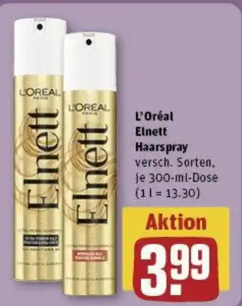 REWE L'Oréal Elnett Haarspray Angebot
