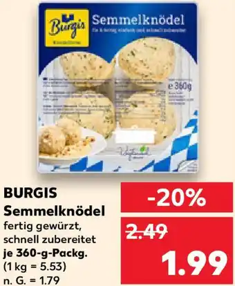Kaufland BURGIS Semmelknödel Angebot