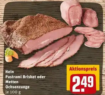 REWE Hein pastrami brisket oder metten ochsenzunge Angebot