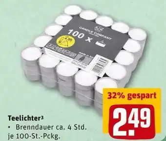 REWE Candle company teelichter Angebot