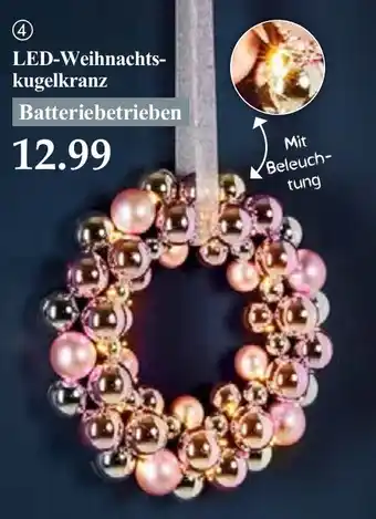 Woolworth LED-Weihnachts-kugelkranz Angebot