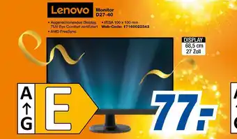 Expert Lenovo monitor d27-40 Angebot