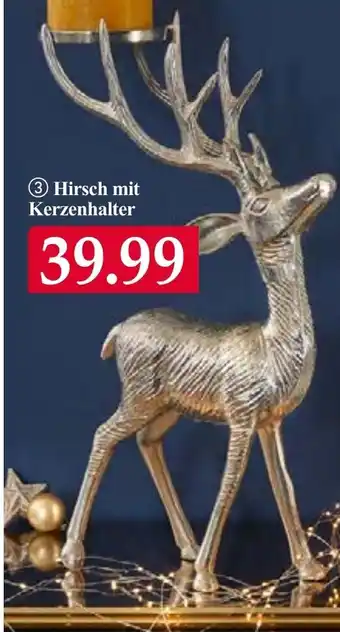 Woolworth Hirsch mit Kerzenhalter Angebot