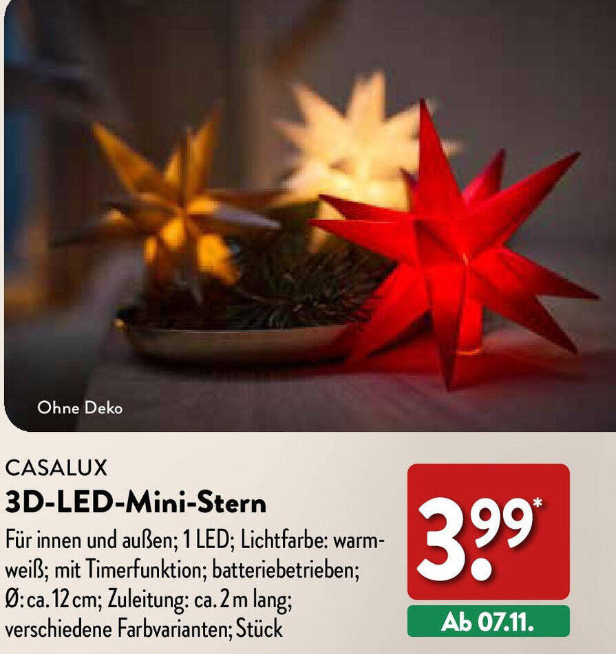Led Mini Stern 5 Cm