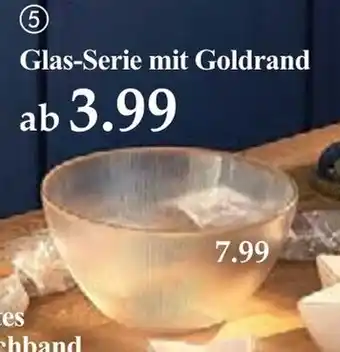 Woolworth Glas-Serie mit Goldrand Angebot