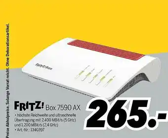 MEDIMAX Fritz!box 7590ax Angebot