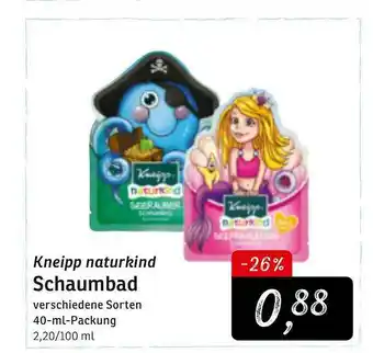 KONSUM Kneipp Naturkind Schaumbad Angebot