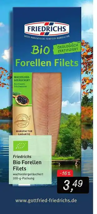 KONSUM Friedrichs Bio Forellen Filets Angebot