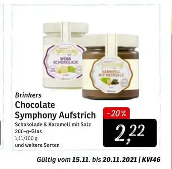 KONSUM Brinkers Chocolate Symphony Aufstrich Angebot