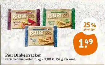 tegut Pjur Dinkelcracker Angebot