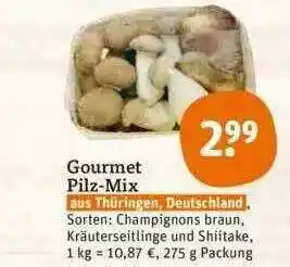 tegut Gourmet Pilz-mix Angebot