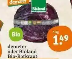 tegut Demeter Oder Bioland Bio-rotkraut Angebot