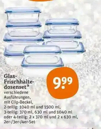 tegut Glas-frischhaltedosenset Angebot