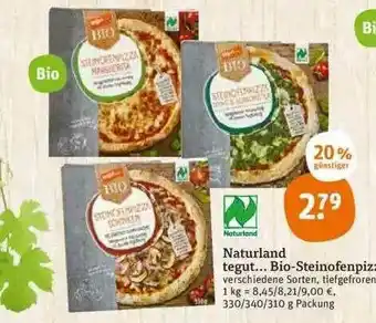 tegut Naturland Bio-steinofenpizza Angebot