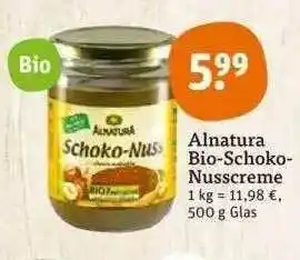 tegut Alnatura Bio-schoko-nusscreme Angebot