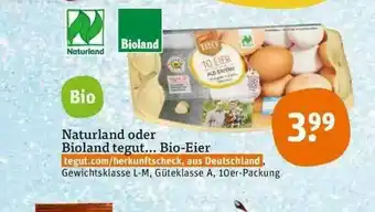 tegut Naturland Oder Bioland Bio-eier Angebot