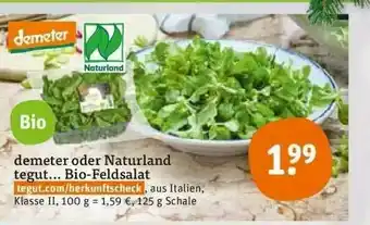 tegut Demeter Oder Naturland Bio-feldsalat Angebot