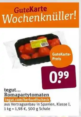 tegut Romapartytomaten Angebot