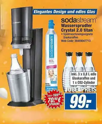 HEM Expert Sodastream Wassersprudler Crystal 2.0 Titan Angebot