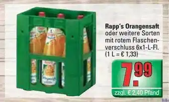 Profi Getränke Rapp's Orangensaft Angebot