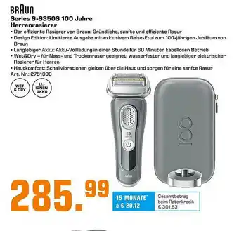 Saturn Braun Series 9-9350s 100 Jahre Herrenrasierer Angebot