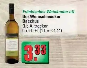 Profi Getränke Fränkisches Weinkontor Eg Der Weinschmecker Bacchus Angebot