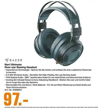 Saturn Razer Nari Ultimate Over-ear Gaming Headset Angebot