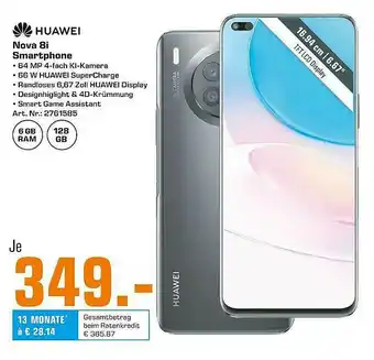 Saturn Huawei Nova 8i Smartphone Angebot