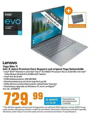 Saturn Lenovo Yoga Slim 7i Angebot