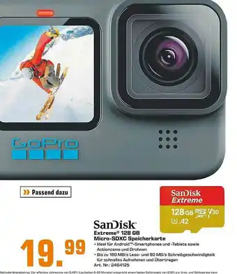 Saturn Sandisk Extreme 128gb Micro-sdxc Speicherkarte Angebot