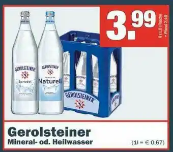 Sobi Getränkemarkt Gerolsteiner Mineralwasser Oder Heilwasser Angebot