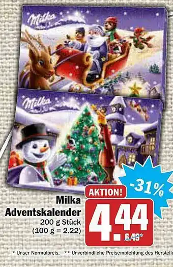 AEZ Milka Adventskalender Angebot