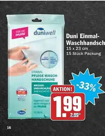 AEZ Duni Einmal Waschhandschuh Angebot