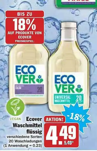 AEZ Ecover Waschmittel Flüssig Angebot