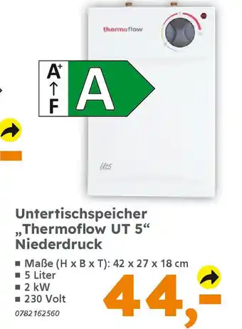 Globus Baumarkt Untertischspeicher ,,Thermoflow UT 5" Niederdruck Angebot