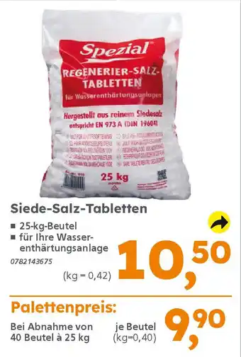 Globus Baumarkt Spezial Siede-Salz-Tabletten Angebot