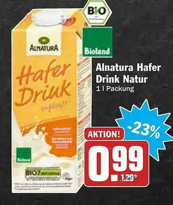 AEZ Bioland Alnatura Hafer Drink Natur Angebot