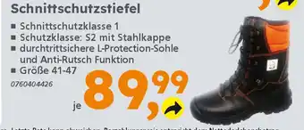 Globus Baumarkt Schnittschutzstiefel Angebot