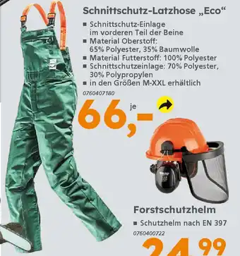 Globus Baumarkt Schnittschutz-Latzhose „Eco" Angebot