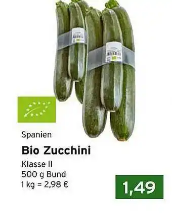 CAP Markt Spanien Bio Zucchini Angebot