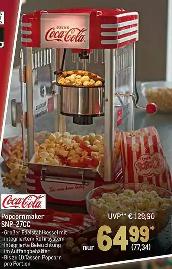 METRO Coca-cola Popcornmaker SNP-27CC Angebot