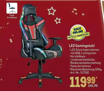 METRO Led Gamingstuhl Angebot