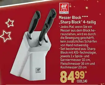 METRO Zwilling Messer Block „sharp Block“ Angebot