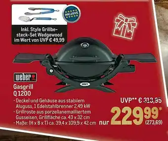 METRO Weber Gasgrill Q1200 Angebot