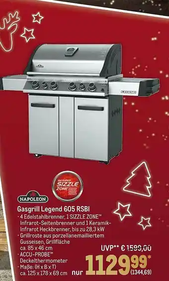 METRO Napoleon Gasgrill Legend 605rsbi Angebot