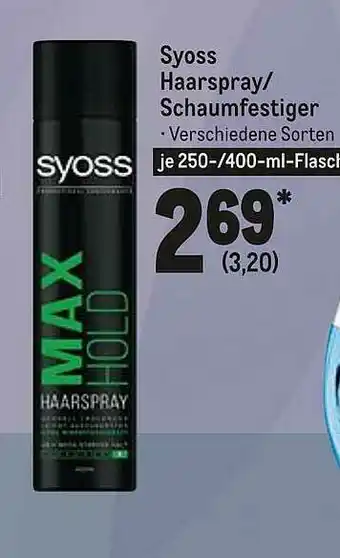 METRO Syoss Haarspray Oder Schaumfestiger Angebot