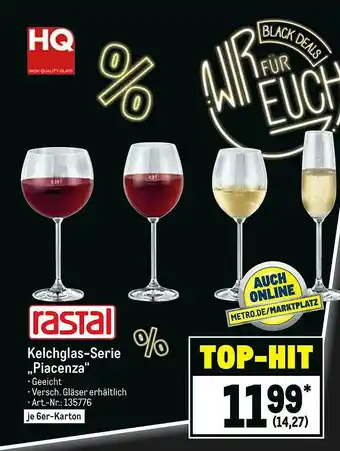 METRO Rastal Kelchglas-serie „piacenza“ Angebot