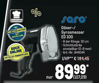 METRO Saro Döner- Gyrosmesser Ed100 Angebot